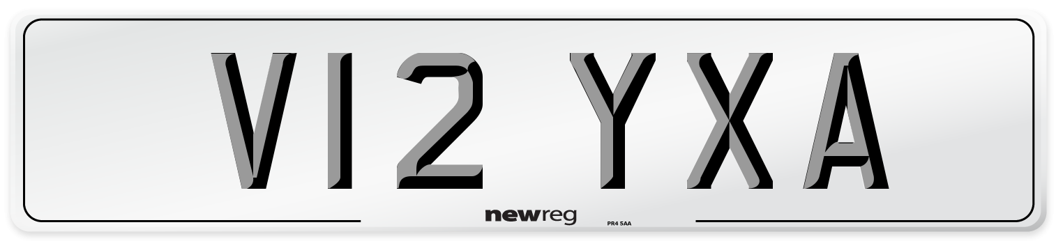 V12 YXA Number Plate from New Reg